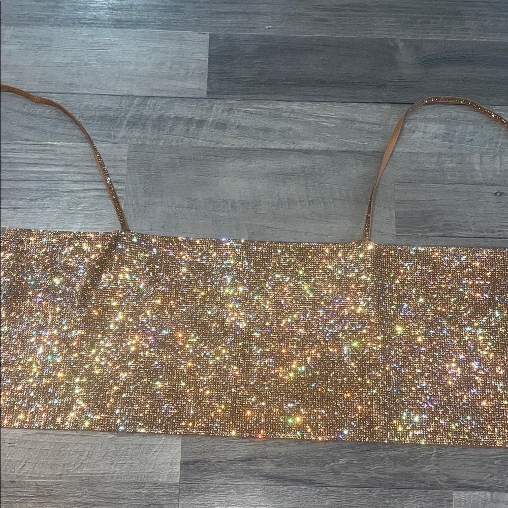 Gold Sequin Sparkle Top